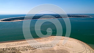 Aerial view of the Galon d'Or beach and Oleron island in Charente Maritime photo