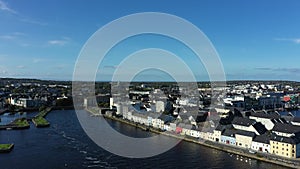 Aerial view of Galway city in Ireland