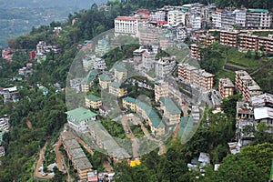 Aerial View of Gangtok,capital city of Sikkim