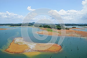 Aerial view of Gatun Lake, Panama Canal