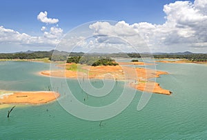 Aerial view of Gatun Lake, Panama Canal photo