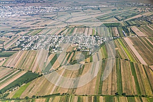 Aerial view of Gayrat village near Osh, Kyrgyzst