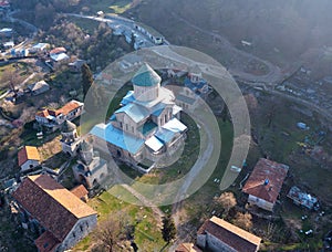 Aerial view of Gelati monastery near Kutaisi, Georgia