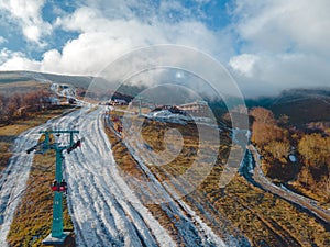 aerial view of gemba mountain carpathian ukraine