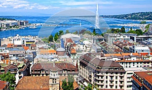 Aerial view of Geneva