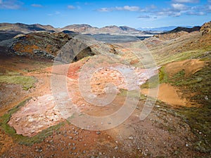 Aerial View Of A Geothermal Area