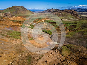 Aerial View Of A Geothermal Area