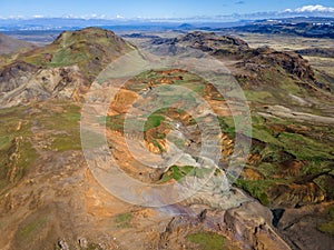 Aerial View Of A Geothermal Area