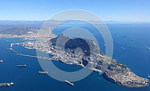 Aerial view of gibraltar