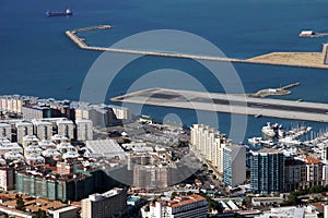 Aerial view of Gibraltar