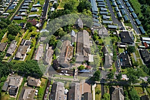 Aerial view of Giethoorn village in the Netherlands