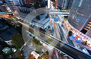 Aerial view of Ginza, Tokyo, Japan