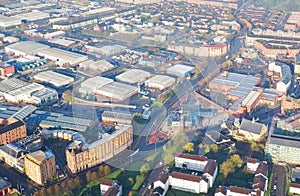Aerial view of Glasgow showing Govan and view to the west photo