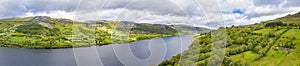 Aerial view of Glencar Lough in Ireland