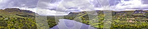 Aerial view of Glencar Lough in Ireland