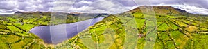 Aerial view of Glencar Lough in Ireland