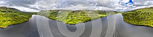 Aerial view of Glencar Lough in Ireland