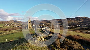 Aerial view of Glencolumbkille in County Donegal, Republic of Irleand