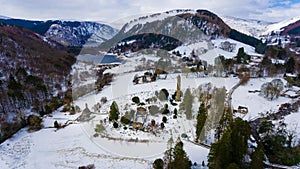 Aerial view. Glendalough. Wicklow. Ireland