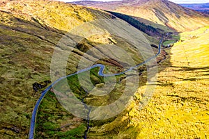 Aerial view from Glengesh Pass by Ardara, Donegal, Ireland