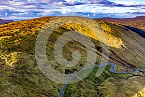 Aerial view from Glengesh Pass by Ardara, Donegal, Ireland