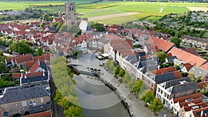 Aerial view of the Goedereede, Netherlands