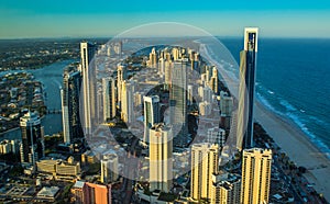 Aerial view of Gold Coast, Australia