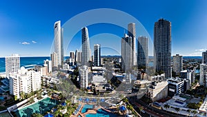 Aerial view of Gold Coast , home for 2018 Commonwealth Games