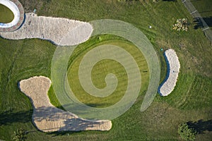 Aerial view of the golf course