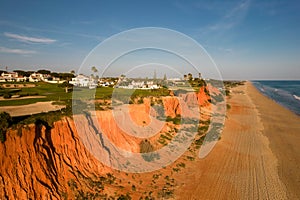 Aerial view of golf courses at Vale de Lobo, Algarve, Portugal photo