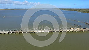 Aerial view of Goolwa Barrages