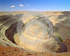 Aerial view of Goosenecks State Park, UT