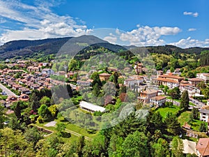 Aerial view of Gordexola, Basque country, Spain