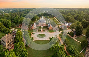 Aerial view of Governors Palace in Williamsburg Virginia photo