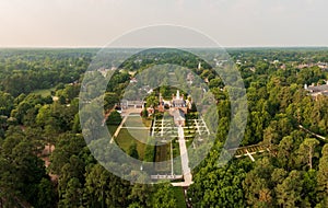 Aerial view of Governors Palace in Williamsburg Virginia photo