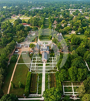 Aerial view of Governors Palace in Williamsburg Virginia photo