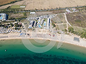 Aerial view of Gradina (Garden) Beach  Bulgaria