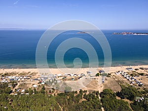 Aerial view of Gradina Garden Beach, Bulgaria