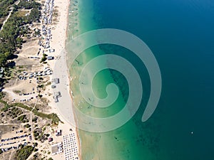 Aerial view of Gradina Garden Beach, Bulgaria