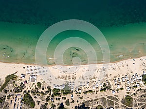 Aerial view of Gradina Garden Beach, Bulgaria