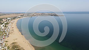 Aerial view of Gradina (Garden) Beach near town of Sozopol, Bulgaria