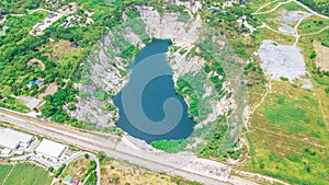 An aerial view of  Grand Canyon Chonburi Thailand ,Landmark  in Chonburi Thailand