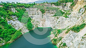 An aerial view of  Grand Canyon Chonburi Thailand ,Landmark  in Chonburi Thailand