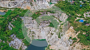 An aerial view of  Grand Canyon Chonburi Thailand ,Landmark  in Chonburi Thailand