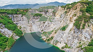 An aerial view of  Grand Canyon Chonburi Thailand ,Landmark  in Chonburi Thailand