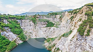 An aerial view of  Grand Canyon Chonburi Thailand ,Landmark  in Chonburi Thailand