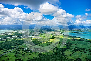 Aerial view of Grande-Terre, Guadeloupe, Caribbean