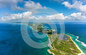 Aerial view of Grande-Terre, Guadeloupe, Caribbean