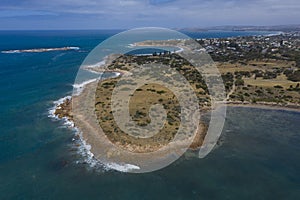 Aerial view of the Great Australian Bight in regional Australia