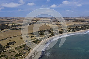 Aerial view of the Great Australian Bight in regional Australia